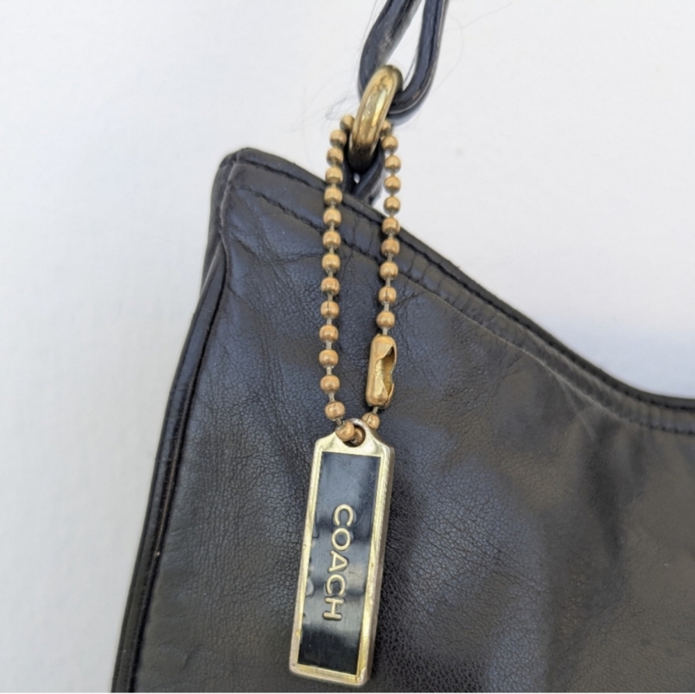 ๐ Coach Ashton Girlie Black Leather Shoulder Bag Vintage Vtg Nappa Hobo - Picture 4 of 10